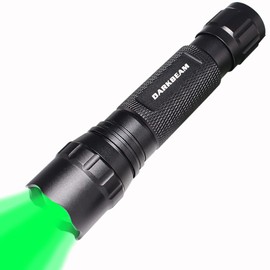 DARKBEAM Grünes licht Taschenlampe Taktische LED Aufladbar USB, 501BS hohe Lumen Zoomable Grüne Taschenlampen Tragbares Handheld Grün Licht für Angeln Jagd Detektor Astrofotografie