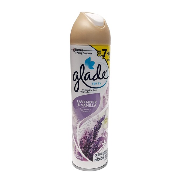 Glade Aerosol Air Freshner, Lavender and Vanilla, 8 Ounce