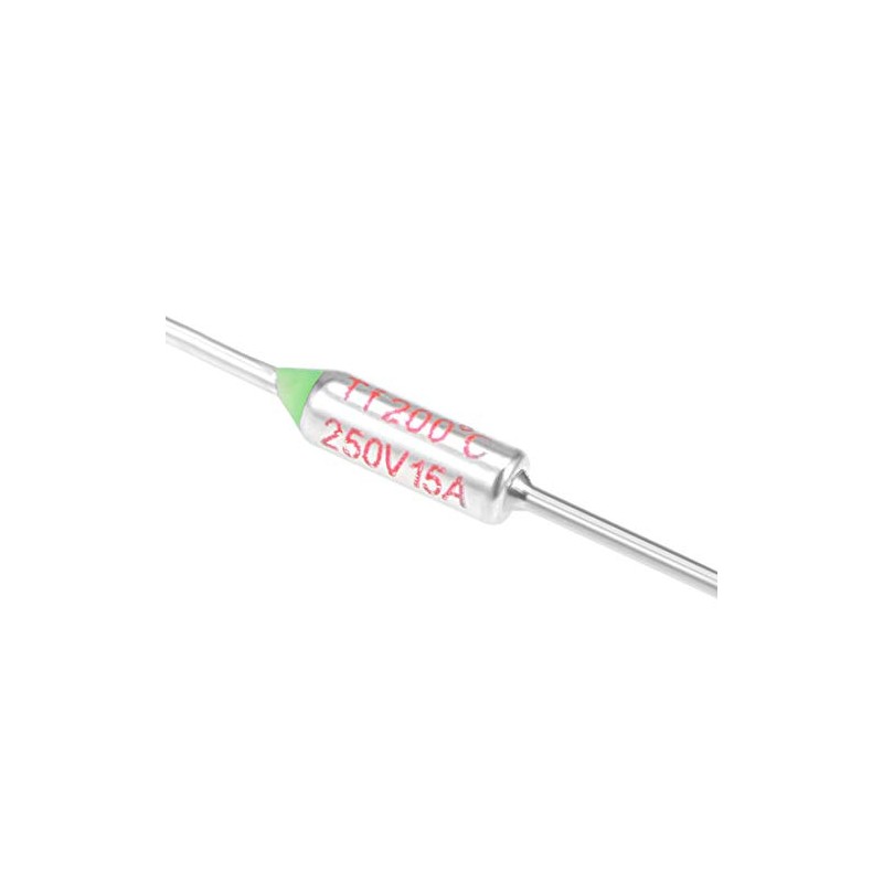 sourcing map Thermal Fuse 250V 15A TF 200 Celsius Degree