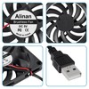 Alinan 4pcs 8010 5V USB Fan 80x80x10mm 2-pin Sleeve Bearing