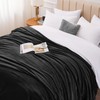 WAVVE Fleece Blanket Sofa Throw Black 4ft x 5ft -