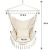 Y- STOP Hammock Chair Hanging Rope Swing, Max 500 Lbs,