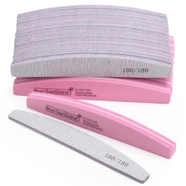 Juego de limas de uñas y pulidores de 35 unidades, bloques de pulido reutilizables para lijar las uñas, limas de uñas de grano 100/180, tableros de esmeril de doble cara