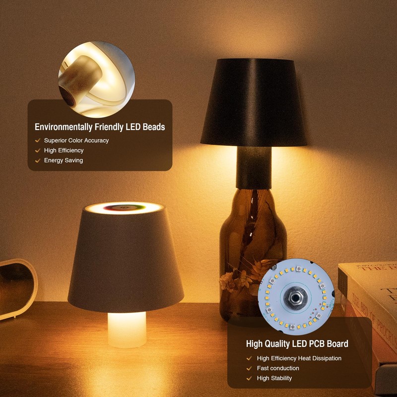 Jeebel LED Bottle Light 5200 mAh Wireless RGB Bottle Lamp