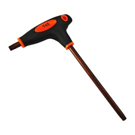 bociloy T45 Torx Screwdriver, Anti Tamper Proof Torx Key, S2 Steel T-Handle Dual End Wrench for Home Repair and Mechanical Maintenance, Red