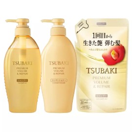 Tsubaki 츠바키 프리미엄 볼륨 리페어 헤어 3종 세트 1세트 [1세트] Tsubaki Premium Volume Repair Hair 3-Piece Set 1 Set [1 Set]