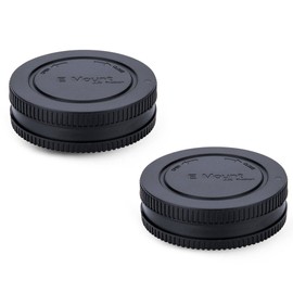 JJC Housing Cap + Rear Lens Cap for Sony E Mount Mirrorless Cameras & Sony E Mount Lens (2 Sets)