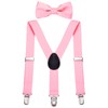DonDon Boys' Braces Bow Tie Set Elastic and Adjustable Length