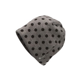 Sterntaler Baby Girl Beanie Baby Slouch Beanie Dots Hat - Beanie Baby, Children's Beanie - Lined with Cotton Fleece - Smoke Grey, smoke Grey