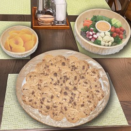 Culinary Elements Reusable Bowl Covers, 48 Count, 3 Sizes with Elastic, Plastic Food Storage Cover for Leftovers, Baking Dishes, Serving Trays