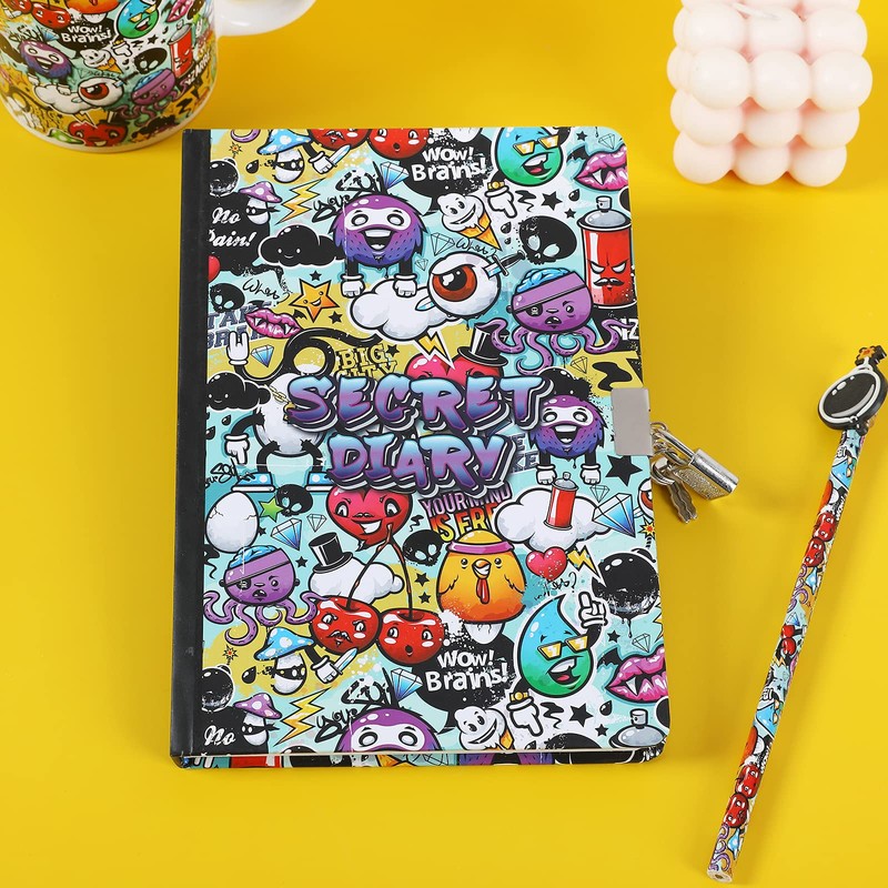 I-TOTAL ® - Secret Diary with Padlock and Two Keys