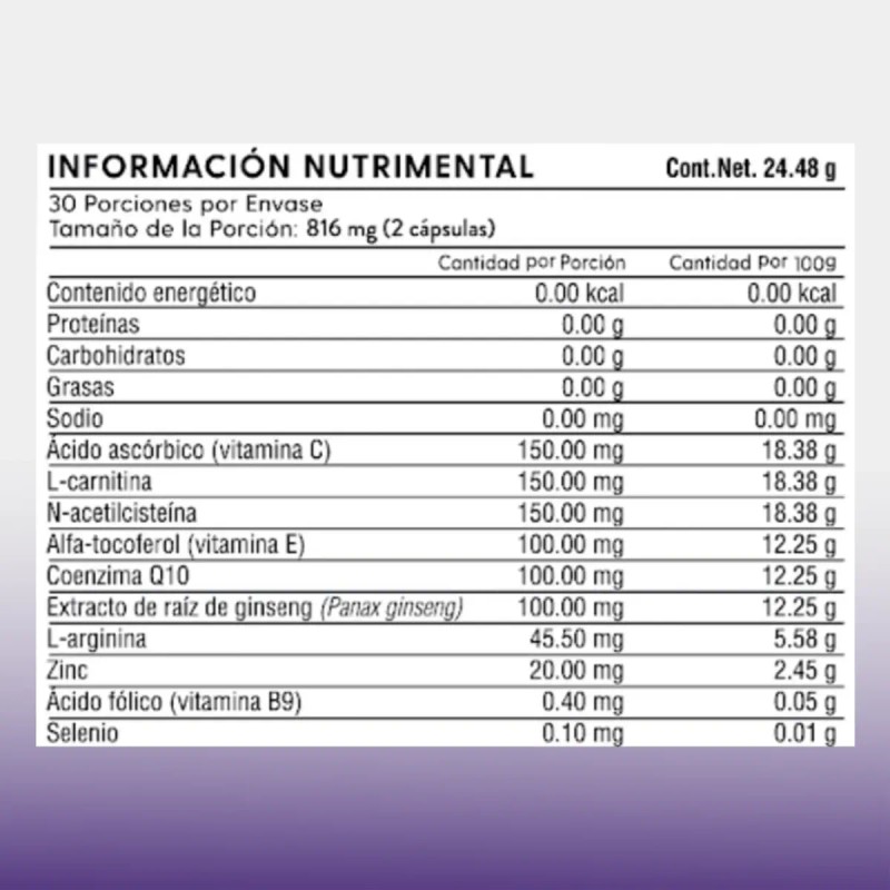Suplemento Vitaminas Apoyo Fertilidad Masculina Caps