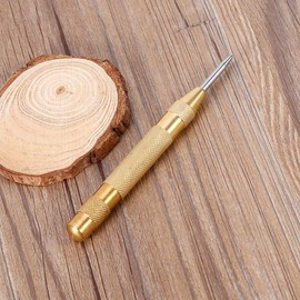 Spring Loaded Center Punch Marking Hole Tool Automatic Center Hole Punch Spring Loaded Puncher Tool Brass Body Center PunchCenter Punch for Machinists Shovel