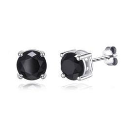 Philip Jones Sterling Silver Black Onyx Gemstone Earrings
