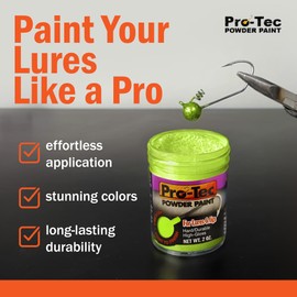 WELCH PRODUCTS ProTec Powder Paint for Jigs & Lures, High Gloss Powder Coating - Hot Pink, Green, Yellow Chartreuse, Black, Orange, 5-Pack, 2 Ounce