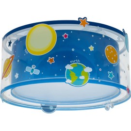 Dalber Ceiling Light Children's Room, Ceiling Light for Children, Planets Solar System, 41346N, E27, Blue