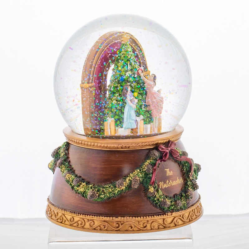 Nutcracker Glitterdome 6 x 4.5 Resin 100MM Snow Globe Plays