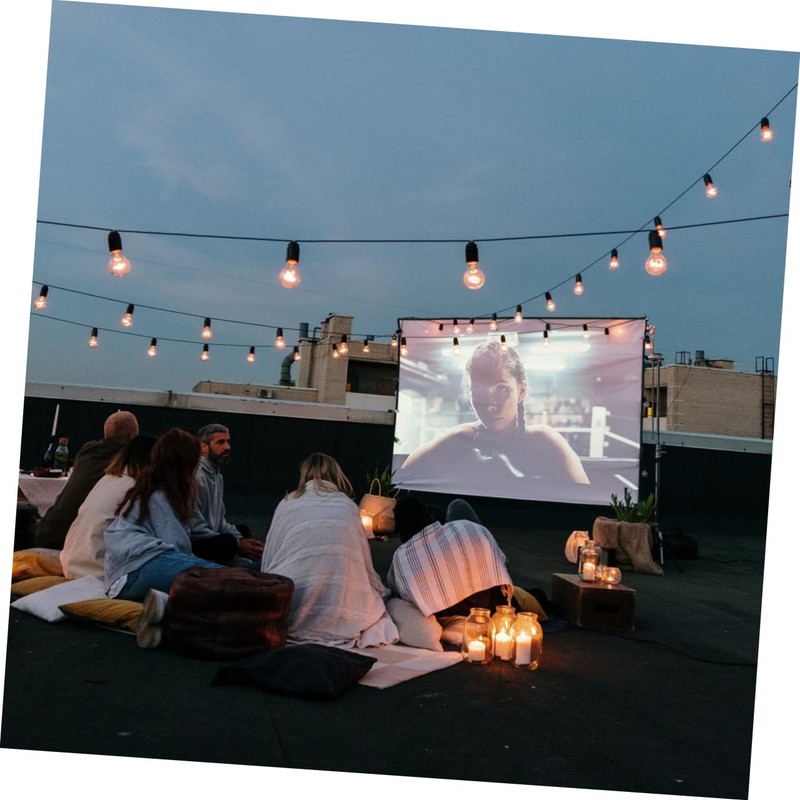 LABRIMP 1 Set Portable Folding Projector Screen Cloth Easy Setup