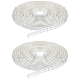 Tondiamo Shower Door Side Strip Seal Glass Translucent Shower Door Side Strip Seal Soft Clear PVC Frameless Glass Sweep to Stop Water(7/32 x 98.4 Inches,2 Rolls)