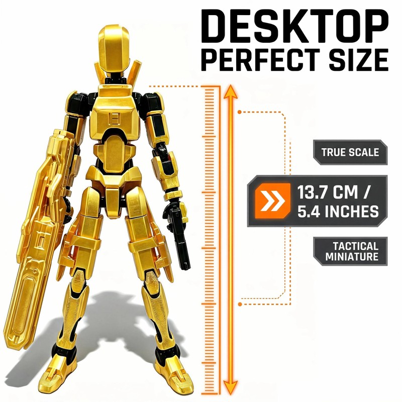 Dumwick T13 Action Figure Set,3D Printed Dummy Robot 13 Action