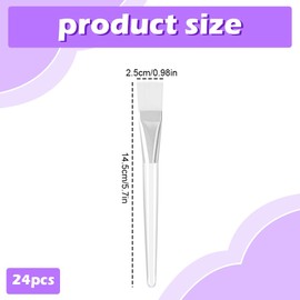 24PCS Face Mask Applicators, Soft Facial Brushes for Cosmetic & Body Lotion, Multipurpose Mask Brushes for Even Application, White