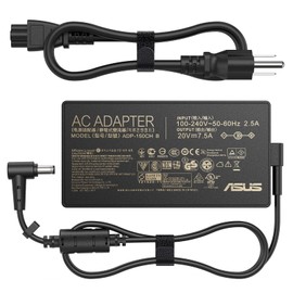 Cargador de 150 W compatible con Asus TUF Gaming A15-FA506IH A17-FA706IH FX505GT FX505DT A18-150P1A ASUS ROG G531GT-AL123T XS53 G531GD Zenbook Pro 14 ADP-150CH B 20V 7.7 Adaptador