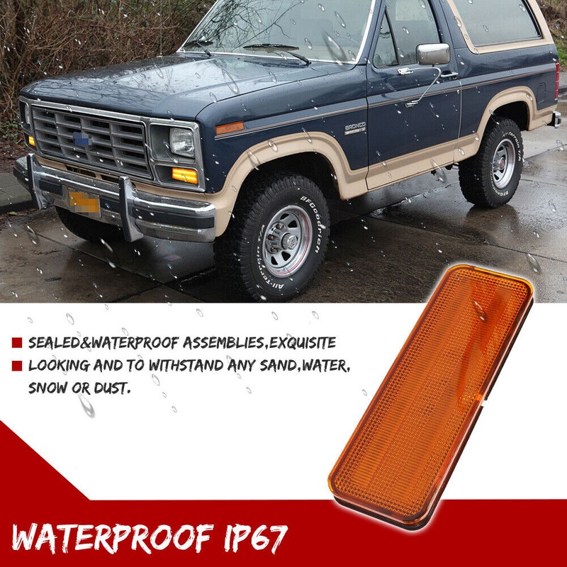 JDMTECH For 80-86 Ford Bronco F150 F250 F350 Amber Switchback