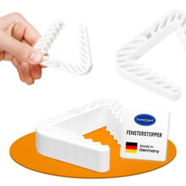 homeXpert Window Clamps, Set of 6, White, Window Stopper, Clamp Protection Window, Window Holder, Window Wedge Against Slamming Windows and Doors - Window Open Holder for Ventilation, Reliable and