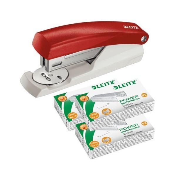 Leitz Mini Stapler NeXXt, Stapling Capacity 10 Sheets, Choice of