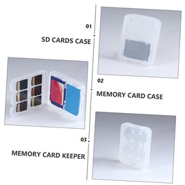 KICHOUSE 20pcs Memory Card Storage Case Organizer with Slots Lightweight Transparent Design for Easy Viewing Durable Protection for and Micro Cards