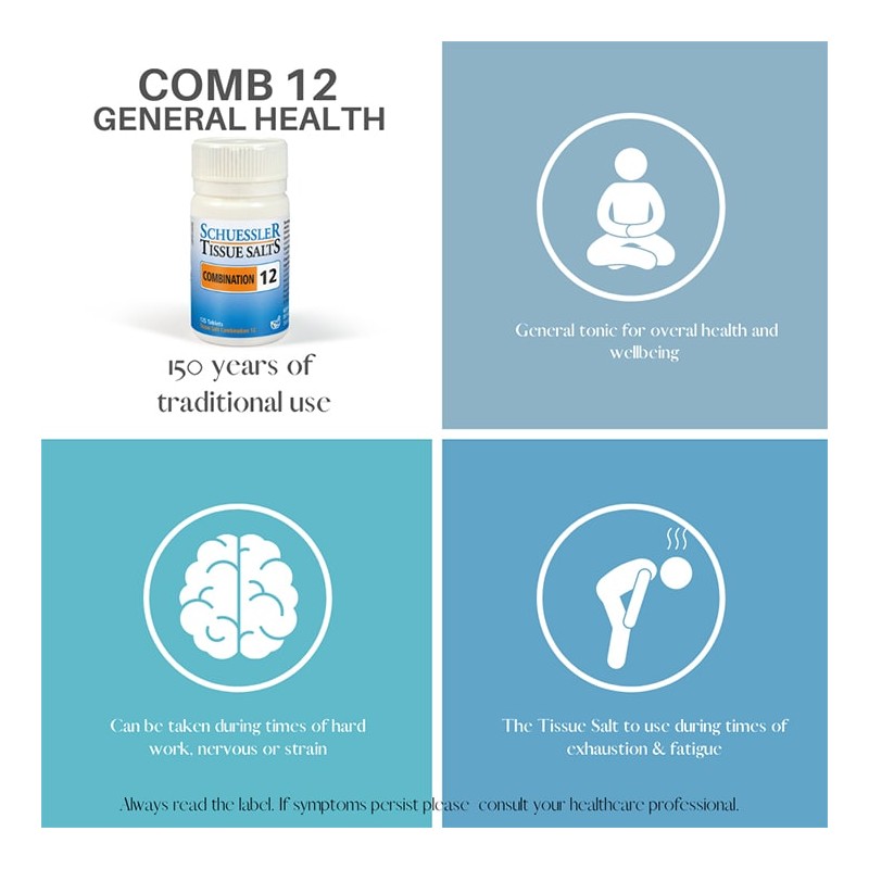 Schussler Schuessler Tissue Salts Combination 12 125 Tablets