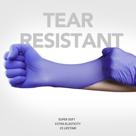 Medguy Medical Nitrile Exam Gloves, 4.5 Mil Powder-Free Latex-Free Food-Safe Disposable Cooking Cleaning Glove, Blue-Violet 100Pcs (Small)