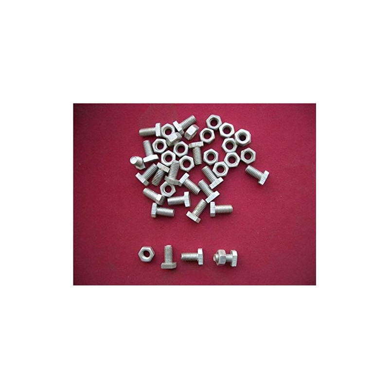 20 x Greenhouse Glasshouse Aluminium Cropped Head Nuts and Bolts