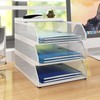Natwind 3-Tier Stackable Paper Tray, Metal Mesh Desktop Organizer, Paper