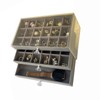 3 Tiers Jewelry Organizer Box Transparent Acrylic Velvet Lined Multi
