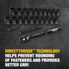DEWALT Impact Socket Set with Ratchet, Metric/SAE, 1/2" Drive, 23-Piece