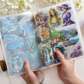 Vintage Scrapbooking Sticker, 20pcs/set Large Scrapbooking & Journal Making Material Decals, DIY Decorative Stickers for Stationery Computer Water Bottle