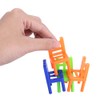 Tnfeeon 18 Pieces Balancing Toy Plastic Chairs Multicoloured Mini Stack