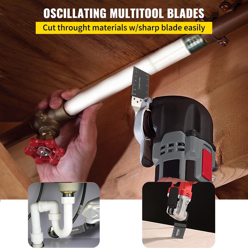 VEVOR 100PCS Oscillating Saw Blades, Quick Release Multitool Blades Kit,