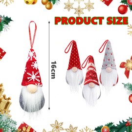 Norhogo 8Pcs Christmas Tree Hanging Christmas Tree Hanging Gnomes, Gnome Handmade Plush Santa Elves Christmas Tree Hanging Decorations for Christmas Holiday Party Decorations (16 x 7cm)