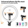 11'' Dimmable Ring Light with Phone Holder, LED Circle Light