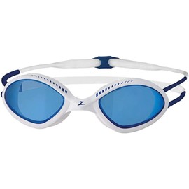 Zoggs Tiger WHBL-TBL Swimming Goggles White Blue (Smaller Fit)