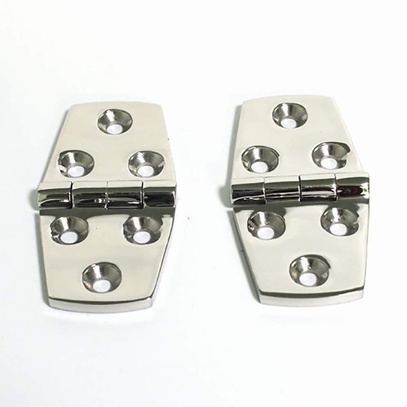 POFET 4pcs Durable 316 Marine Stainless Steel Casting Strap Hinge