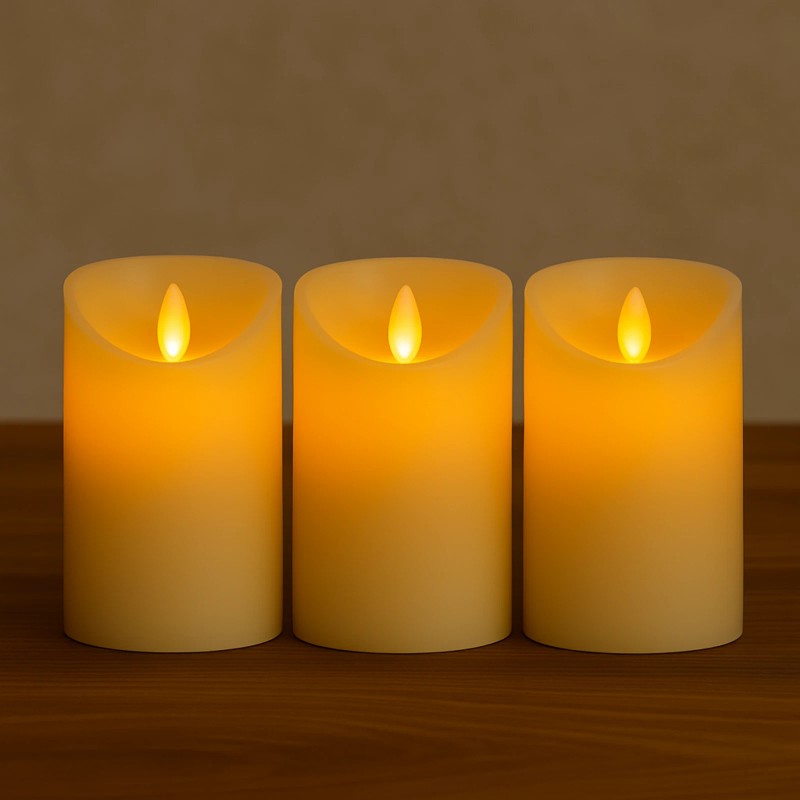 Elegani Medium Flameless LED Candle 12 Pack - 3.75 Inch