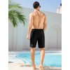 SILKWORLD Men's Swim Trunks Quick Dry Compression Lined 9 Inch