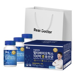 Real Doctor (bag) (Real Doctor) Multibiotics 10 billion live lactic acid bacteria, 30 capsules (3 months supply)+ / 리얼닥터(백) (리얼닥터) 멀티바이오틱스 100억 생유산균 30캡슐 3개 (3개월분)+