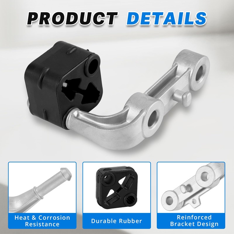 Lazenta 68275662AB Exhaust Bracket Muffler Support Rubber Isolator Hanger Assembly