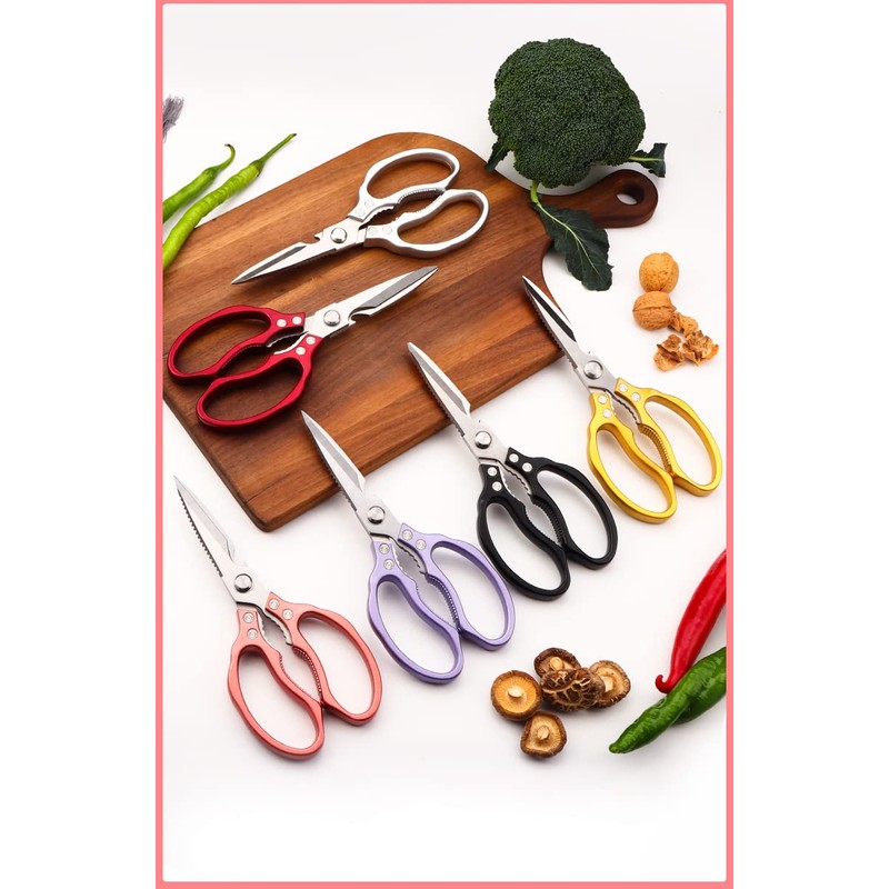 AWinjoy Heavy Duty Sharp Kitchen Scissors, Dishwasher Safe, Cooking Shears