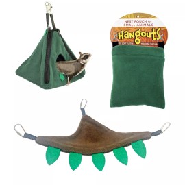 EXOTIC Nutrition Forest Pouch Set - Hammocks and Bedding for Sugar Gliders, Rats, and Small Pets
