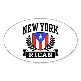 CafePress New York Rican Oval Car Bumper Sticker